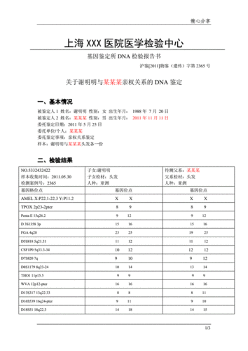 dna亲子鉴定原理